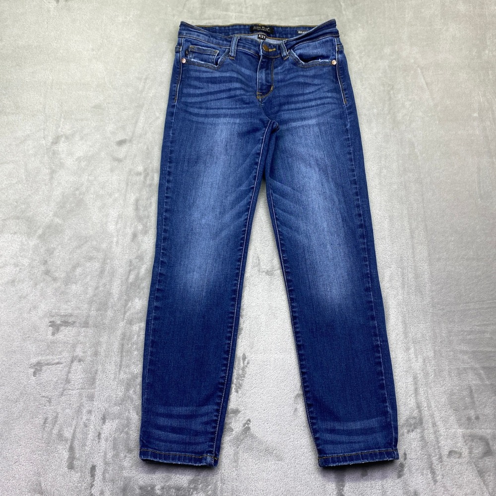 Judy Blue Relaxed Fit Medium Wash Straight Leg Stretch Jeans JB82102DK Size 5/27